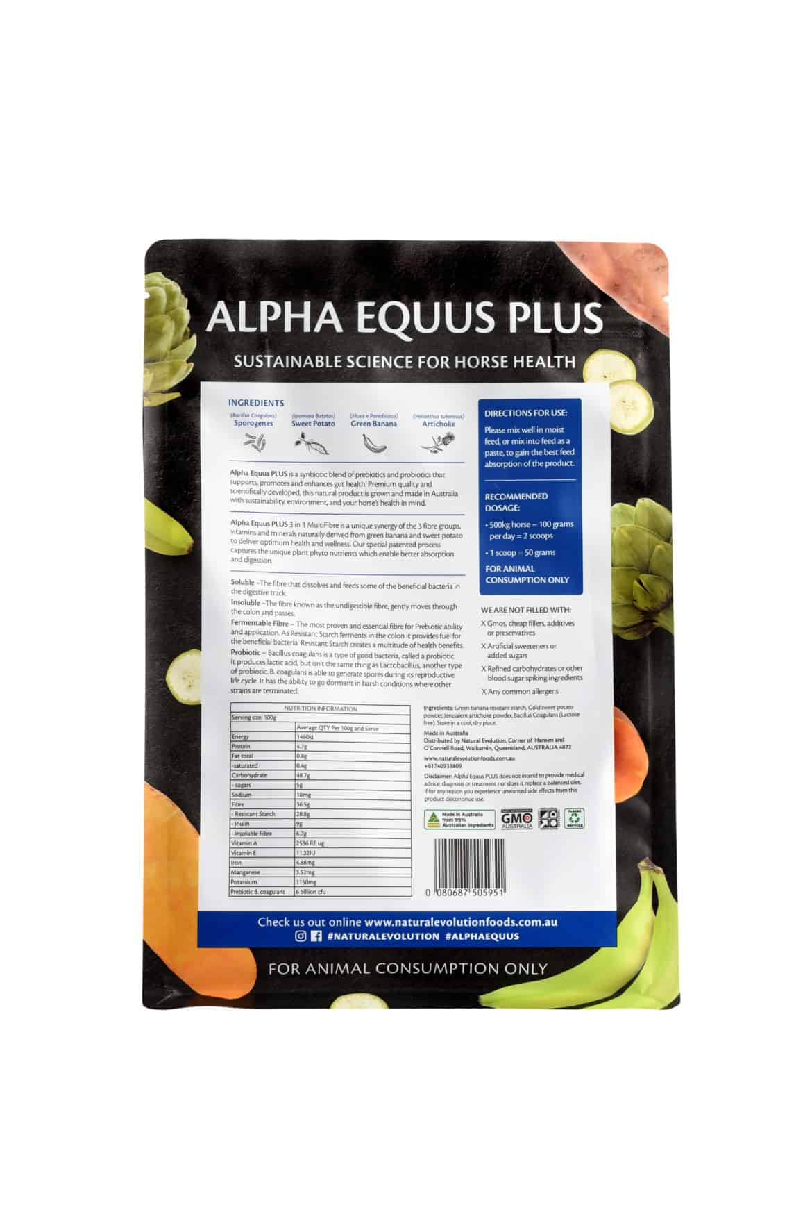 Natural Evolution - Green Banana Flour - Alpha Equus Plus - Animal Nutrition Natural Evolution - Green Banana Flour - Alpha Equus Plus - Animal Nutrition